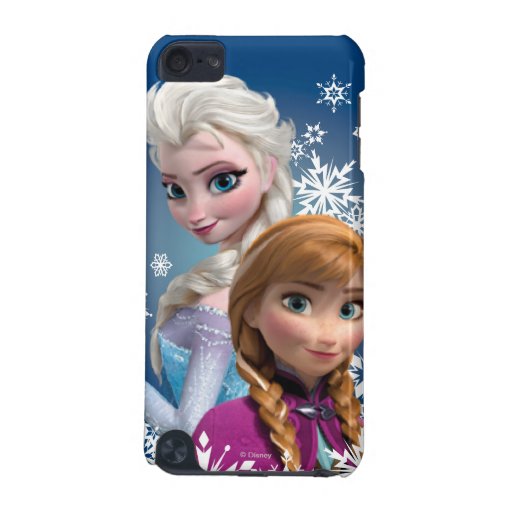 Anna and Elsa with Snowflakes iPod Touch (5th Generation) Cover | Zazzle