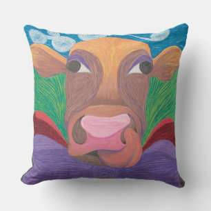 Anna Belle the Cow Throw Pillow