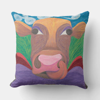 Anna Belle the Cow Throw Pillow