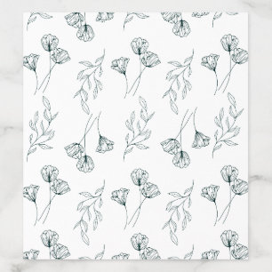 ANNA Emerald Green Floral Wedding Envelope Liner