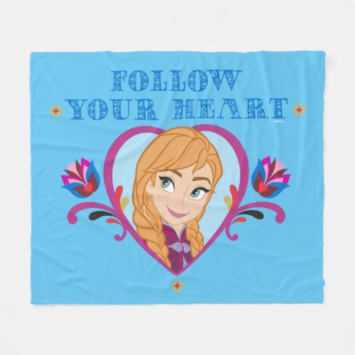 Anna  Follow your Heart Fleece Blanket