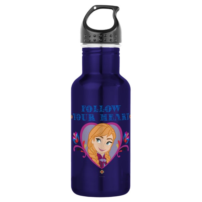 Anna | Follow your Heart Stainless Steel Water Bottle (Front)