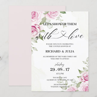 ANNA Let's Shower Invitation / Watercolor, Pink