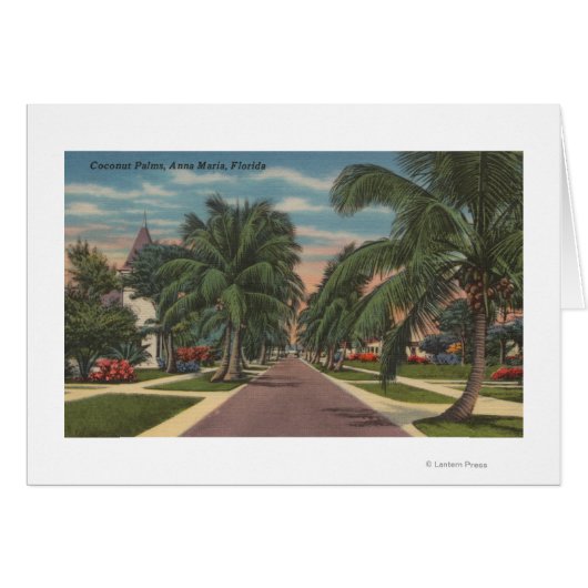 Anna Maria, Florida - View of Palms Along Street (Front Horizontal)