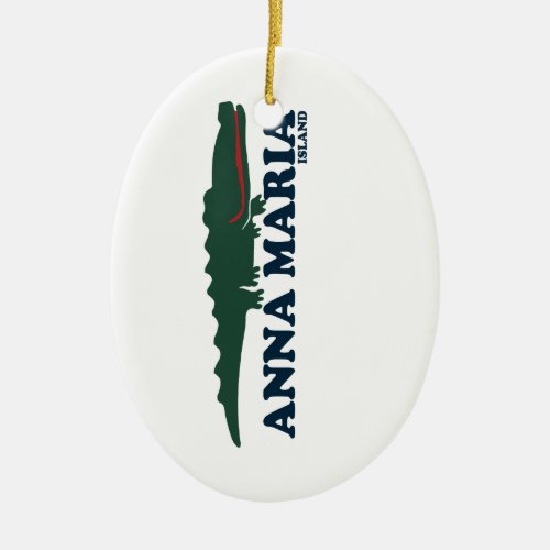 Anna Maria Island _ Alligator Ceramic Ornament