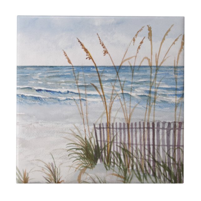 Anna Maria Island Beach Ceramic Tile (Front)