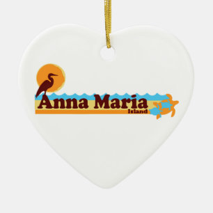 Anna Maria Island - Beach Design. Ceramic Ornament