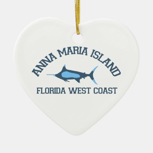 Anna Maria Island _ Fishing Design Ceramic Ornament