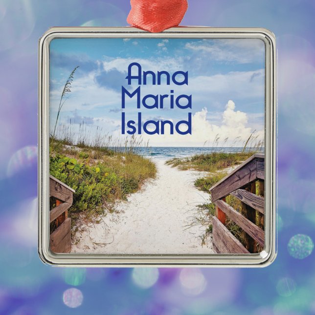 Anna Maria Island Florida Beach photo Metal Ornament (Creator Uploaded)