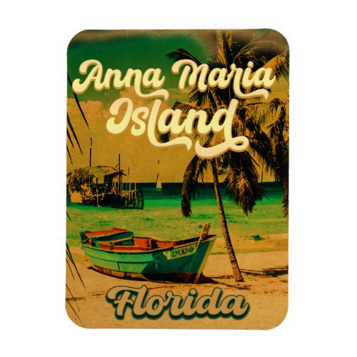 Anna Maria island Florida Beach Retro Souvenir 60s Magnet