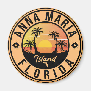 Anna Maria island Florida Beach Retro Souvenir Magnet