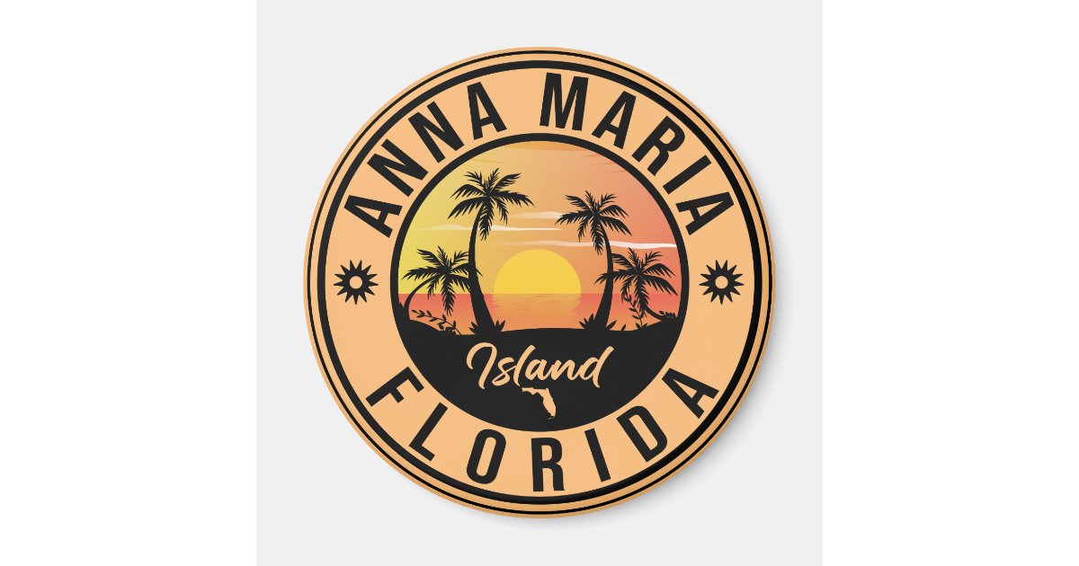 Anna Maria island Florida Beach Retro Souvenir Zazzle