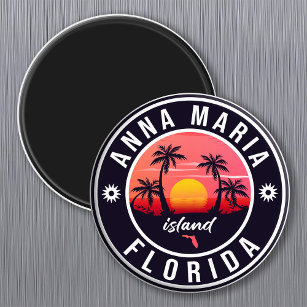 Anna Maria island Florida Beach Retro Souvenir Magnet