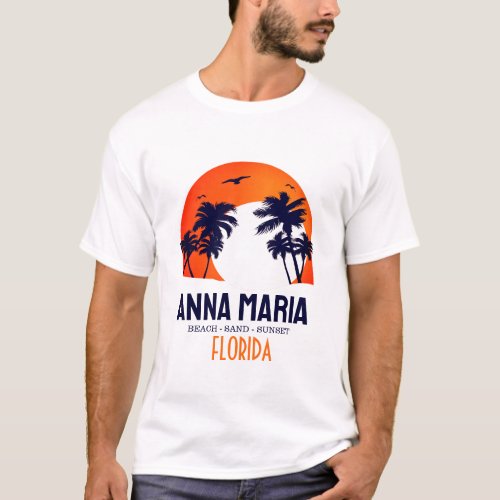 Anna Maria island Florida Beach Retro Souvenir T_Shirt