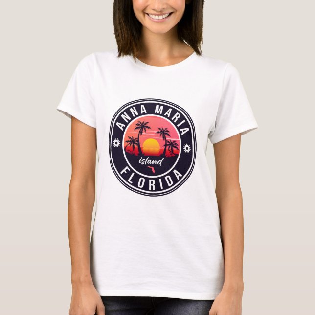 Anna Maria island Florida Beach Retro Souvenir T-Shirt (Front)