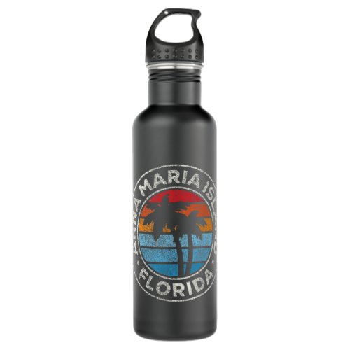 Anna Maria Island Florida FL Vintage Graphic Retro Stainless Steel Water Bottle