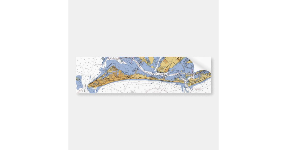 Anna Maria Island Florida Nautical Chart sticker Zazzle