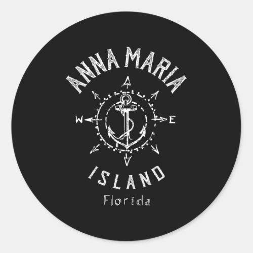 Anna Maria Island Florida Sailing Classic Round Sticker