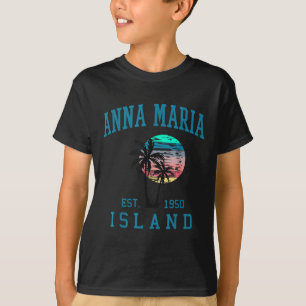 Anna Maria Island Florida Vintage Beach Palm Trees T-Shirt
