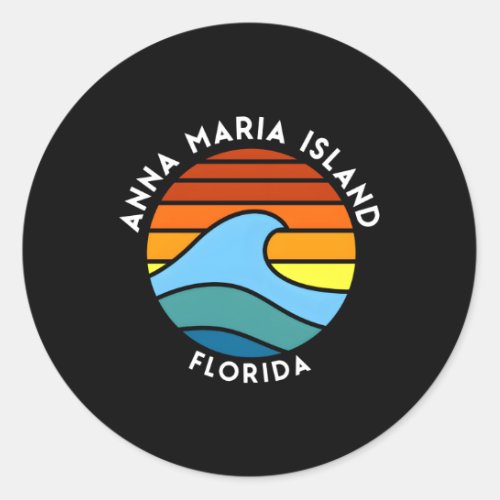 Anna Maria Island Florida Wave Classic Round Sticker
