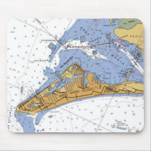 Anna Maria Island Nautical Chart Mouse pad