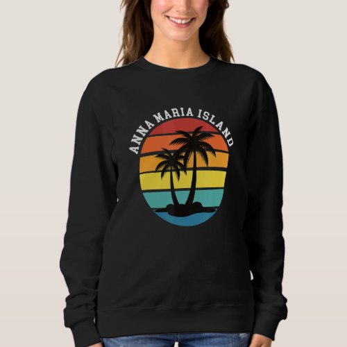 Anna Maria Island Palm Trees Silhouette Sunset Flo Sweatshirt