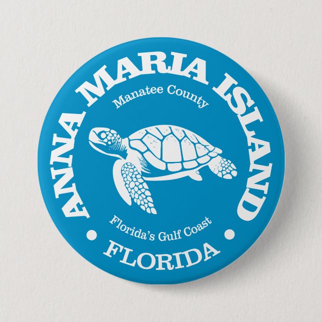 Anna Maria Island (sea turtle) Button (Front)