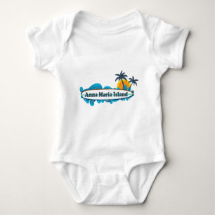 Anna Maria Island - Surf Design. Baby Bodysuit