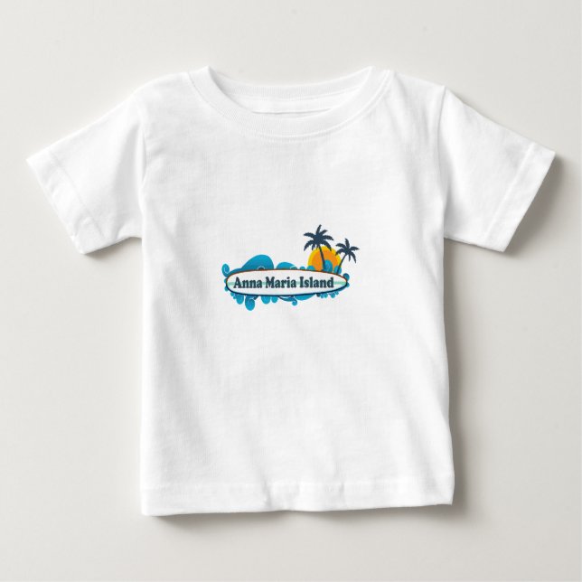 Anna Maria Island - Surf Design. Baby T-Shirt (Front)