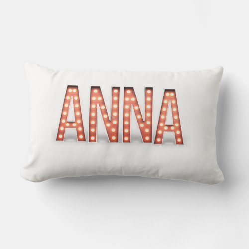 Anna Marquee Lights Lumbar Pillow
