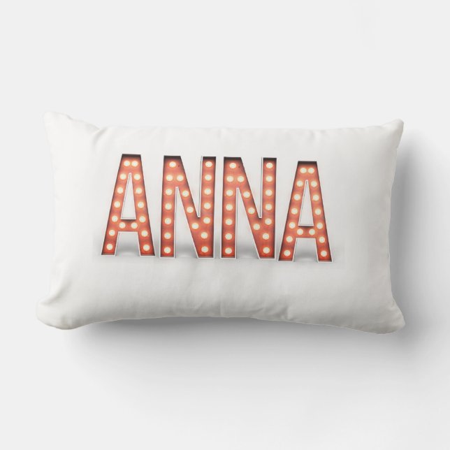 Anna Marquee Lights Lumbar Pillow (Front)