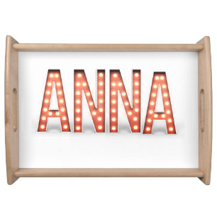 Anna Marquee Lights Serving Tray