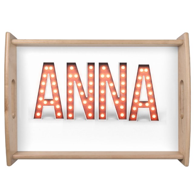 Anna Marquee Lights Serving Tray (Front)