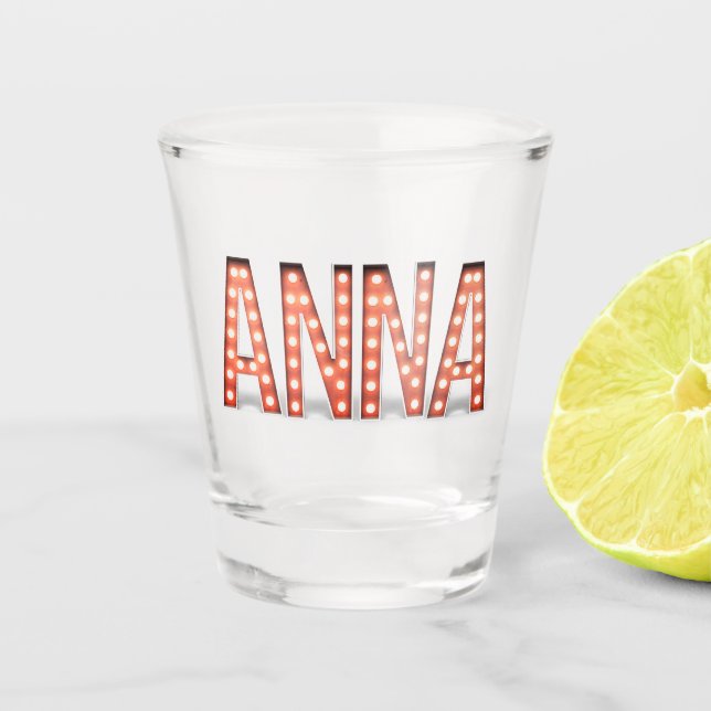 Anna Marquee Lights   Shot Glass (Front)