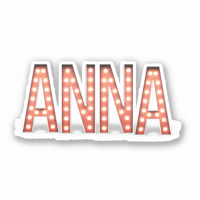 Anna Marquee Lights  Sticker (Front)