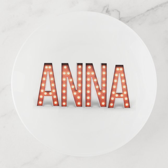 Anna Marquee Lights Trinket Tray (Front)