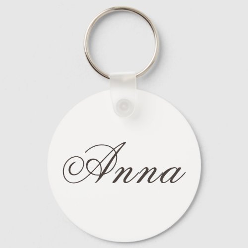 Anna named Basic Round Keychain