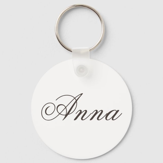 "Anna" named Basic Round Keychain (Front)