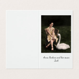 Anna Pavlova and her swan Jack Flat Greeting Card