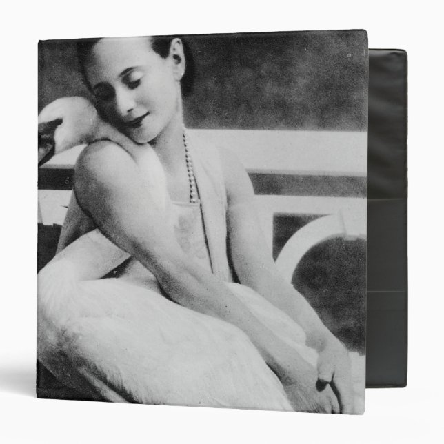 Anna Pavlova with her pet swan Jack, c.1905 Binder (Front/Inside)