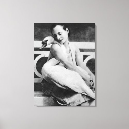 Anna Pavlova with her pet swan Jack c1905 Canvas Print