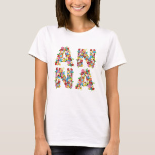 'ANNA' Personalized Name Whimsical Spring Flowers T-Shirt
