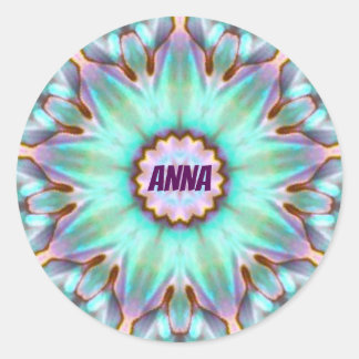 ANNA ~ Personalized Paua Shell Sticker Fractal ~