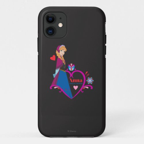 Anna  Pink Heart iPhone 11 Case