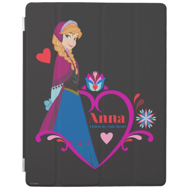Anna | Pink Heart iPad Smart Cover (Front)