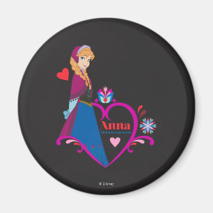 Anna   Pink Heart Magnet