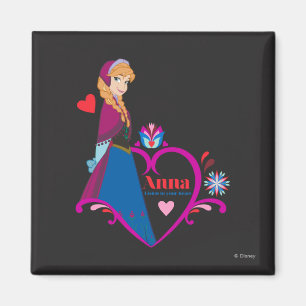 Anna Pink Heart Magnet