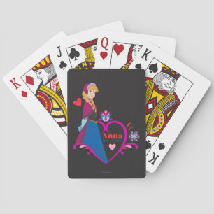 Anna Pink Heart Playing Cards