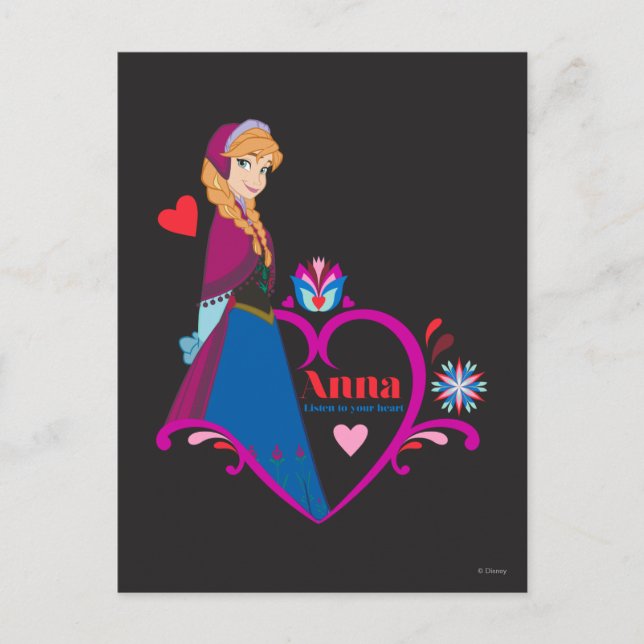 Anna | Pink Heart Postcard (Front)