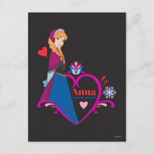 Anna Pink Heart Postcard
